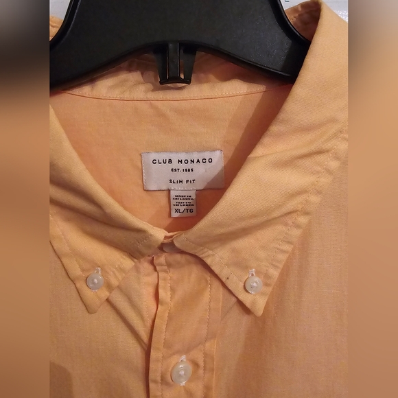 Club Monaco Peach Slim Fit Shirt Size XL - Picture 1 of 3